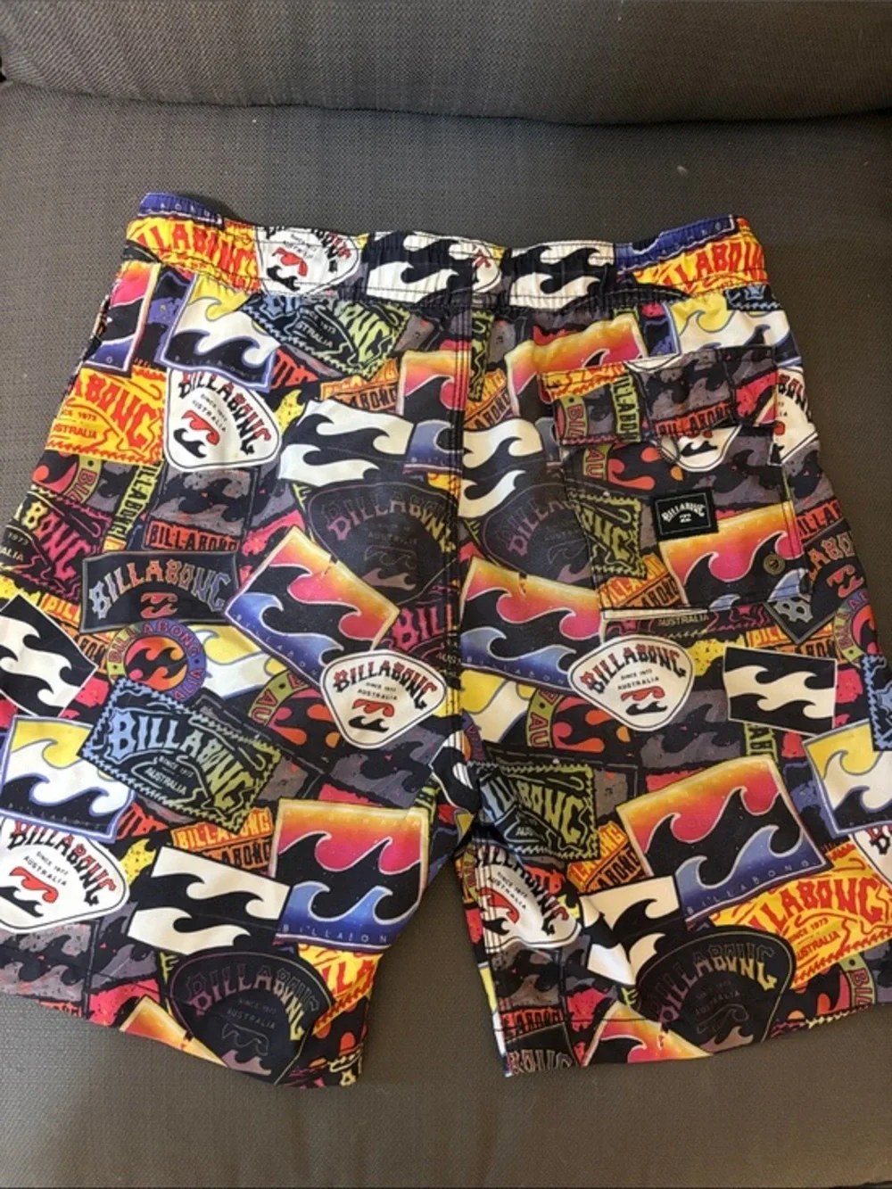 Billabong youth Black Multicolor Patch Print Hybrid Shorts